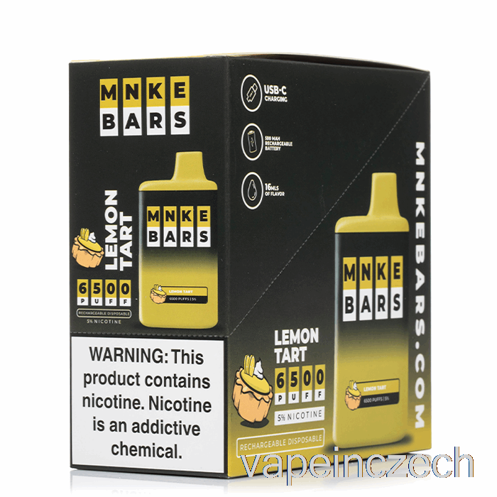 Mnke Bars 6500 Jednorázové (5-balení) Vape Bez Nikotinu
